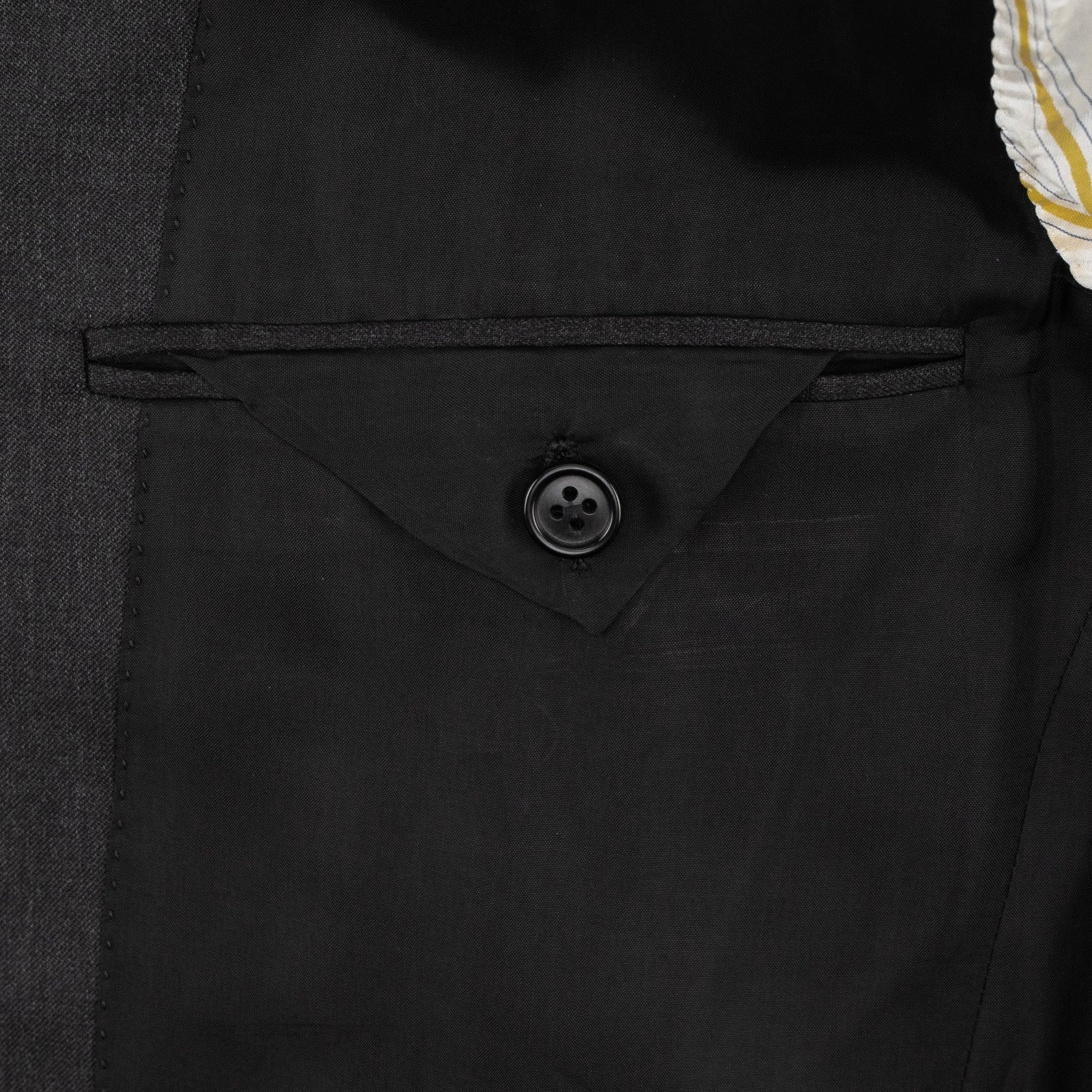 $2950 RUBINACCI LONDON HOUSE 3 Buttons Suit Wool Dark Gray 42 US / 52 EU