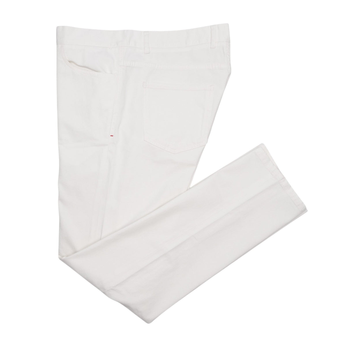 850$ ISAIA NAPOLI White 5 Pocket Pant Cashmere Cotton Slim Fit - Made in Italy