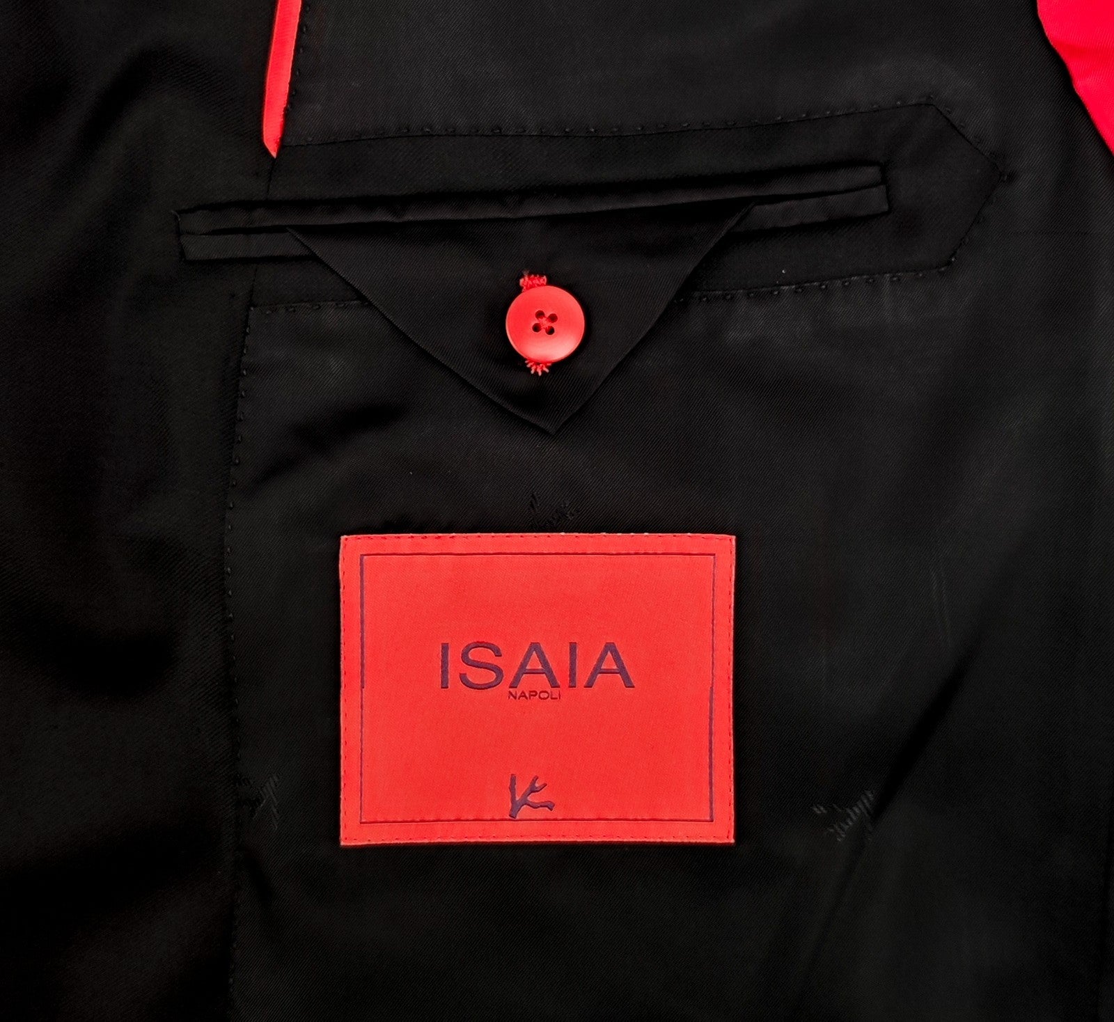 $7120 ISAIA "Sanita" Aquaspider Suit Black Fine Wool 44 US / 54 EU 8L