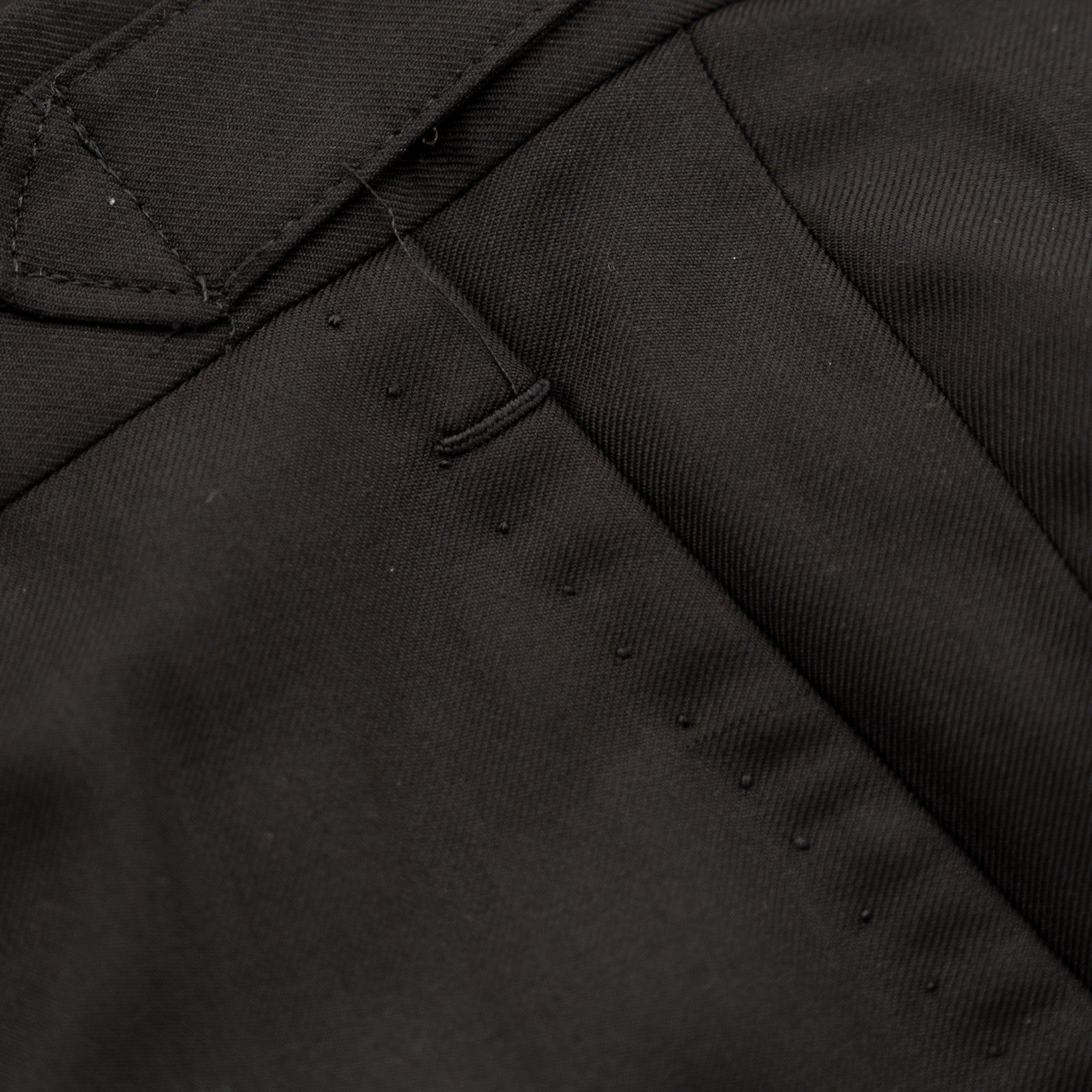 1550$ ISAIA NAPOLI Hand-Sewn Tapered Dress Pant Fine Wool Black 34 US / 50 EU 7R