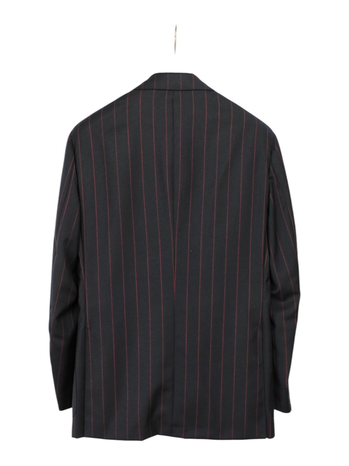 $1800 RAFFAELE CARUSO Blue Navy Striped Suit SuperFine Wool 40 US / 50 EU 8R