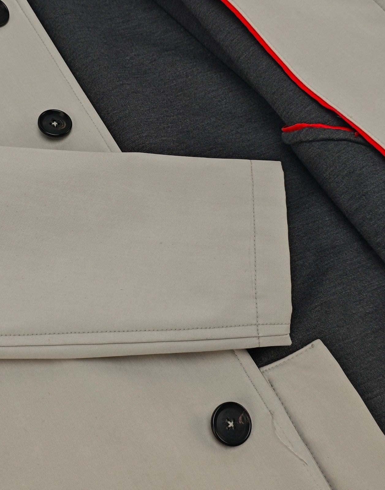 4250$ ISAIA "San Gennaro" Ivory Car Coat Jacket Cotton - Silk 38 US / 48 EU R