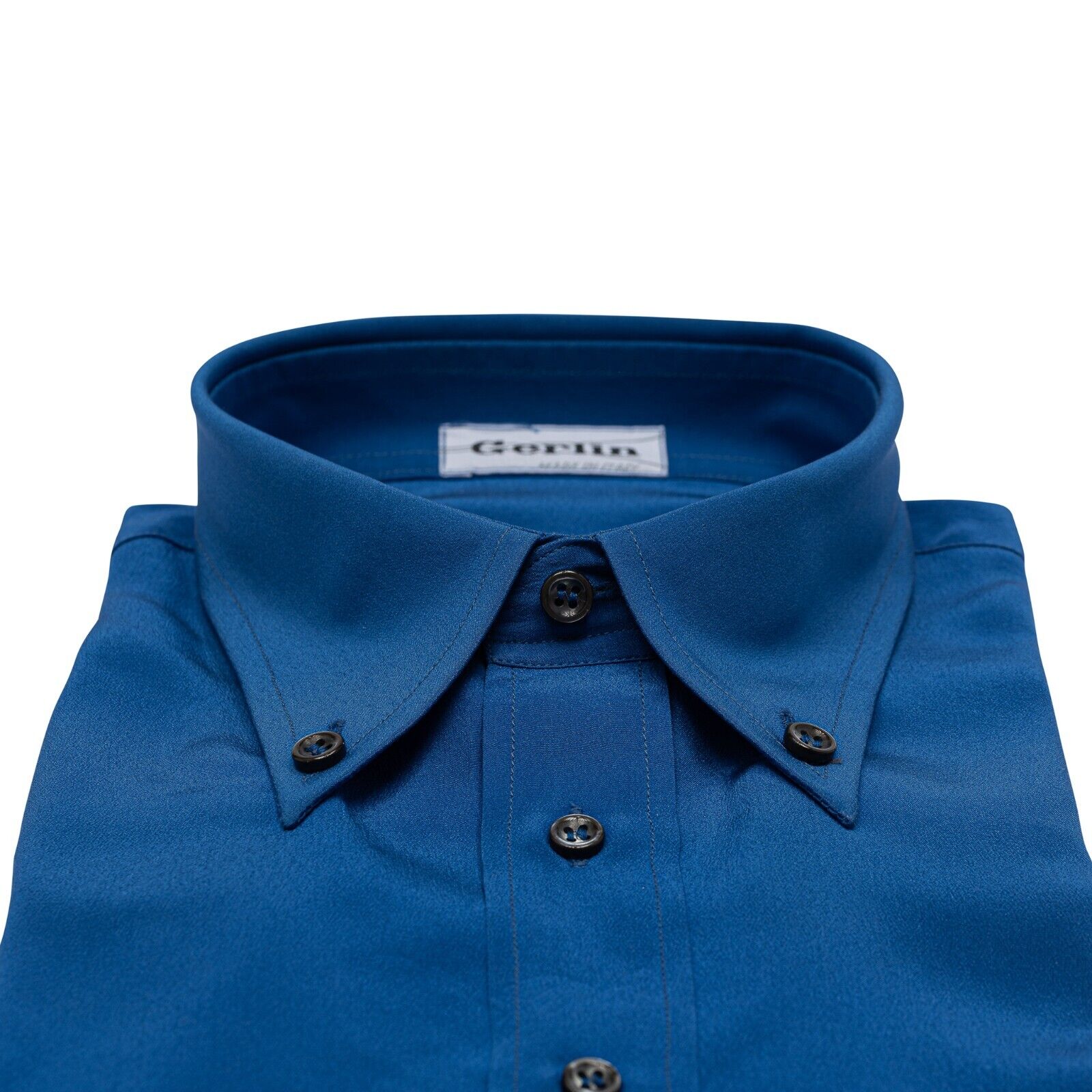 1400$ LUXURY GERLIN Shirt Blue Button Down 100% Silk 15.75 - 40 1G BIJAN
