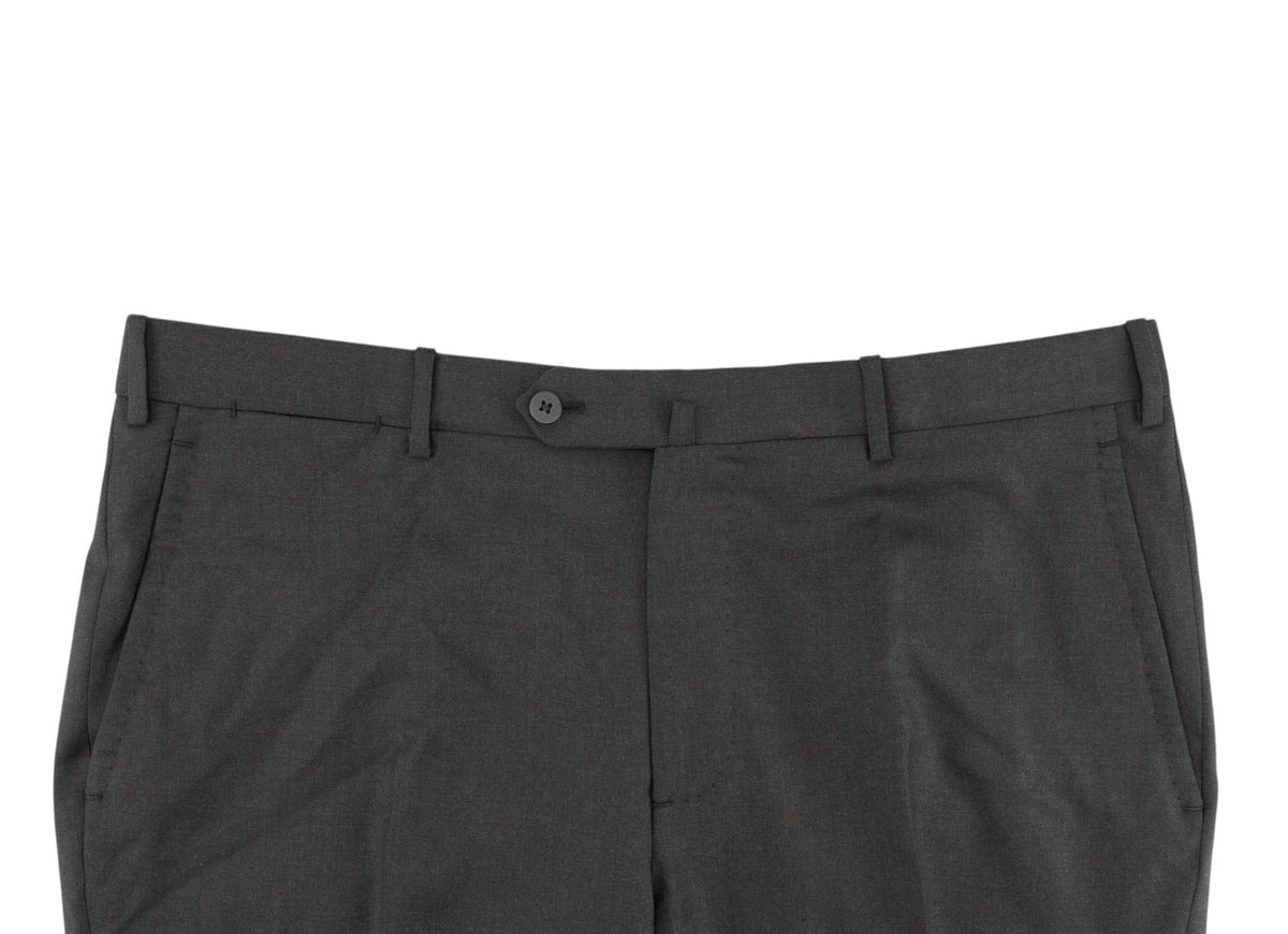 $7120 ISAIA "Gregorio" Dark Gray Suit Hand-Sewn Wool Aquaspider Water Repellent