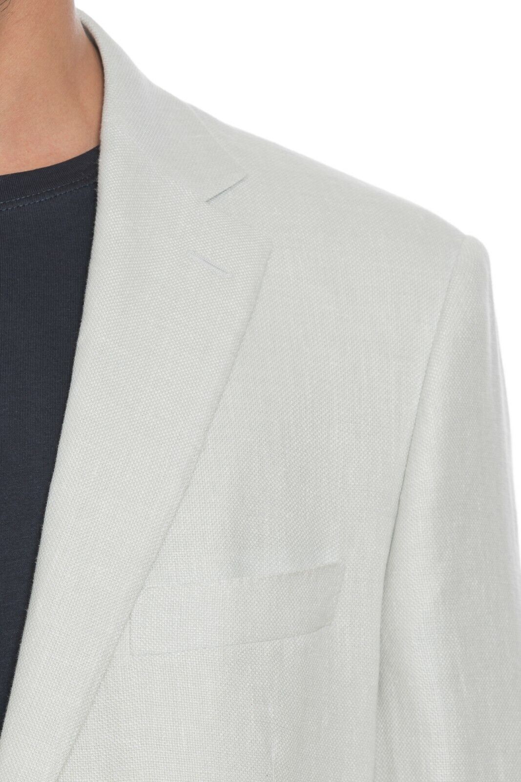 2180$ BELVEST Sartorial Jacket Blazer Solid Ice Linen Wool Silk 44 US / 54 US 7R