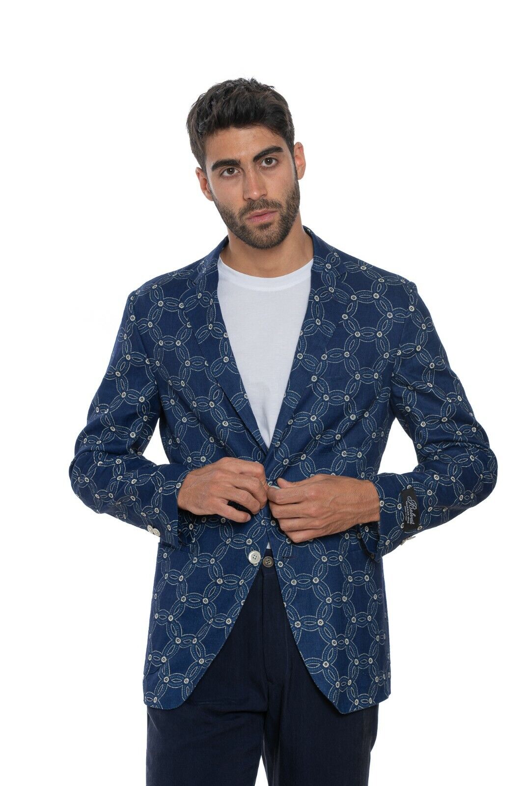 2290$ BELVEST Jacket Blue Hemp Ultra Light Natural Indigo Dye 40 US / 50 EU 8R