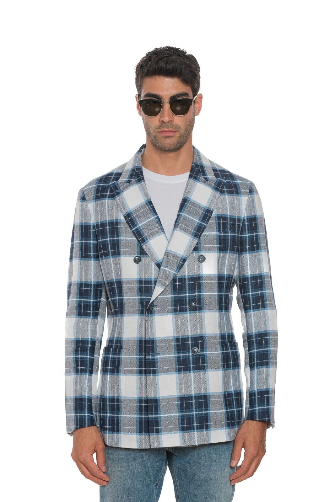 2150$ BELVEST Double Breasted Jacket Linen Cotton 42US / 52US  7R JACKETINTHEBOX