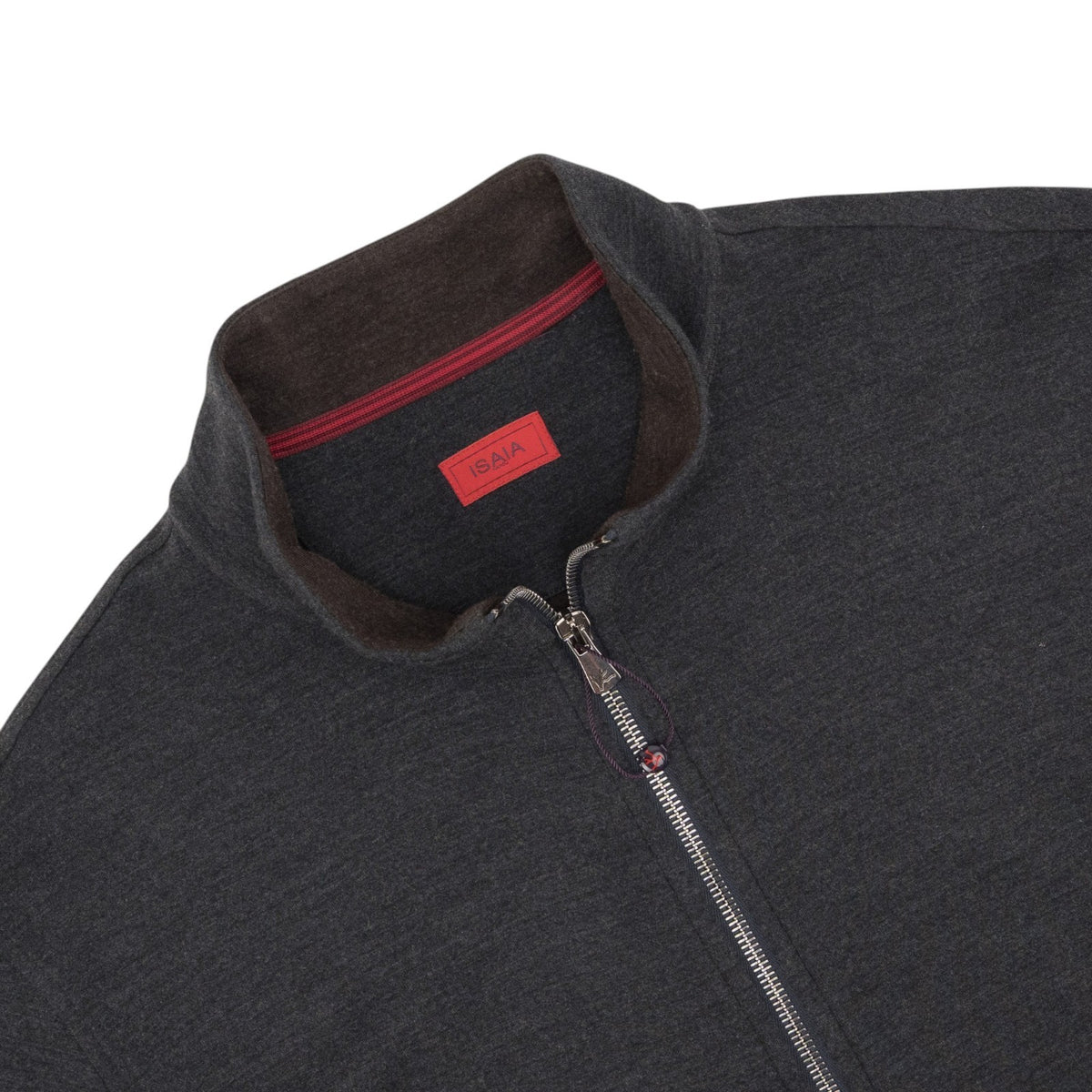 $2550 ISAIA NAPOLI Gray Full Zip Track Jacket Soft Cashmere Size M