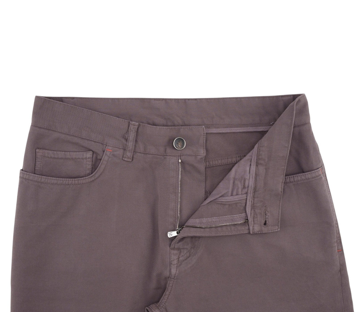 725$ ISAIA NAPOLI Plum 5 Pocket Jeans Trouse Denim Cotton Slim 32 US / 48 EU