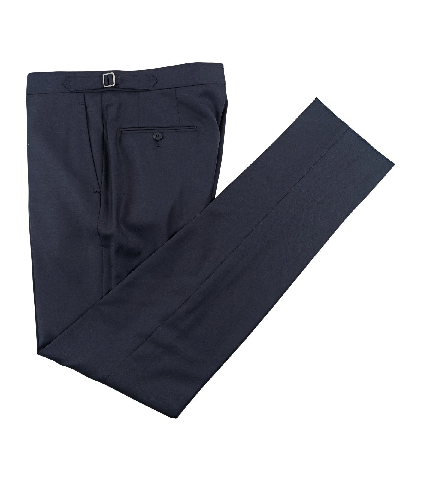 $6500 ISAIA NAPOLI "Aquaspider" Blue Navy Solid Hand-Sewn Suit Wool