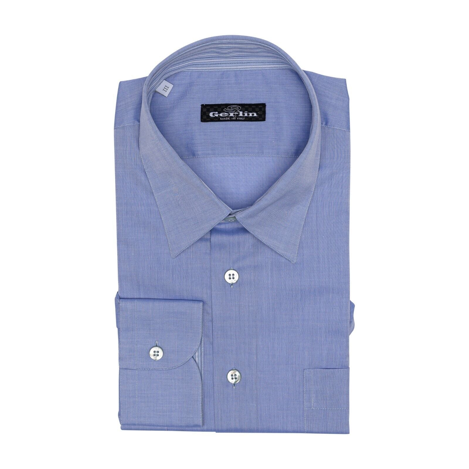 690$ LUXURY GERLIN Shirt Blue ALUMO Cotton 16 - 41 1R BIJAN