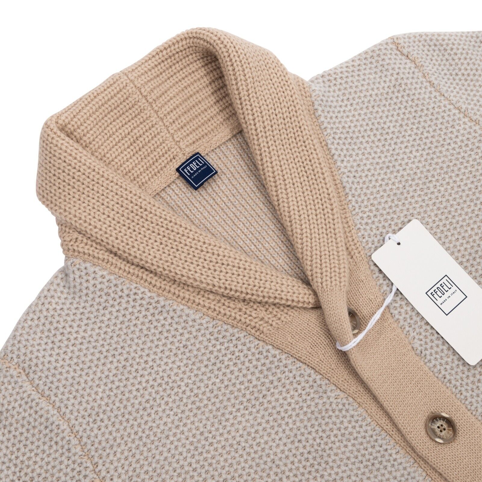 $2400 FEDELI CASHMERE "Terminillo" Cardigan Thick 100% Cashmere 40 US / 50 EU