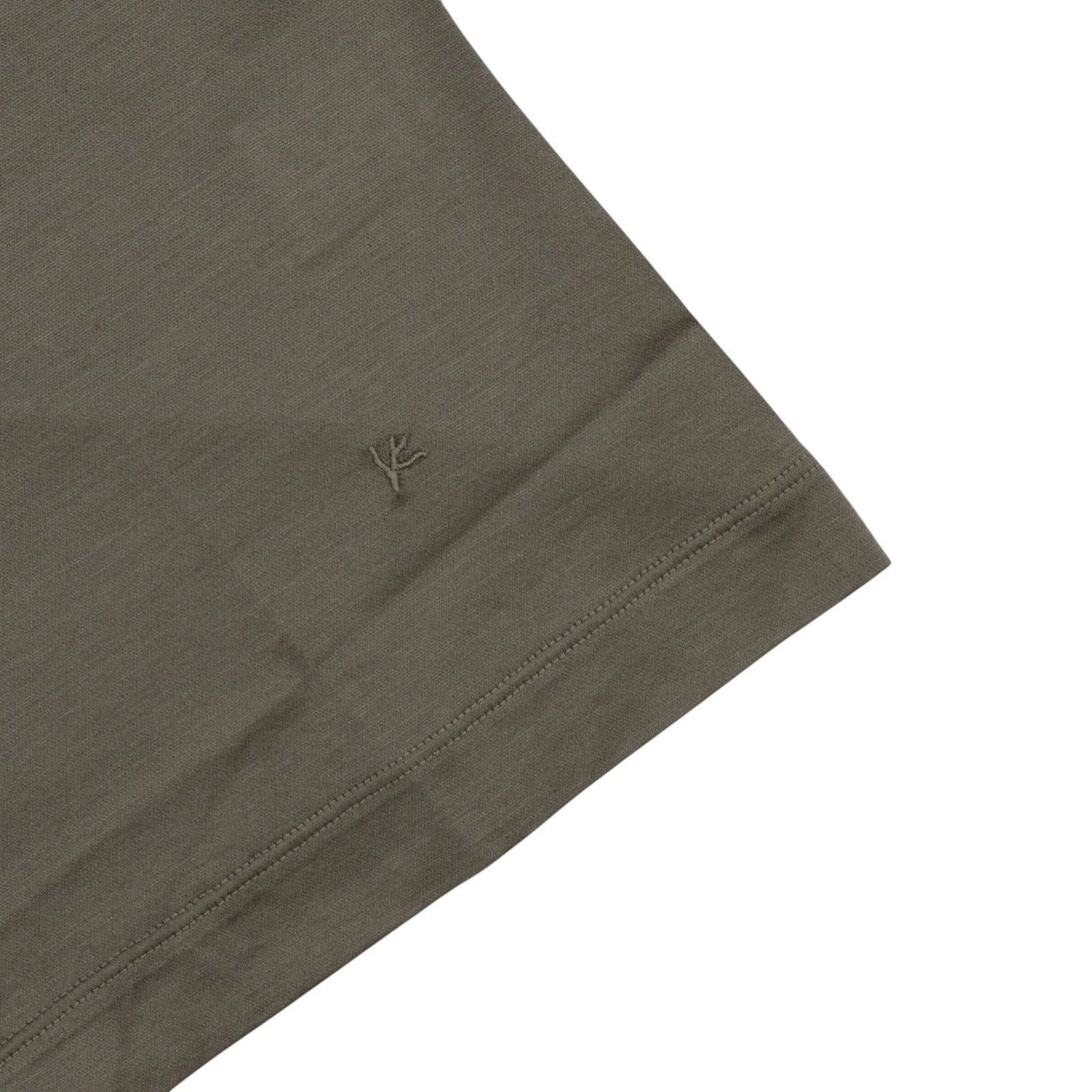695$ ISAIA NAPOLI Taupe T-Shirt Short Sleeve Jersey Lisle Cotton Size M