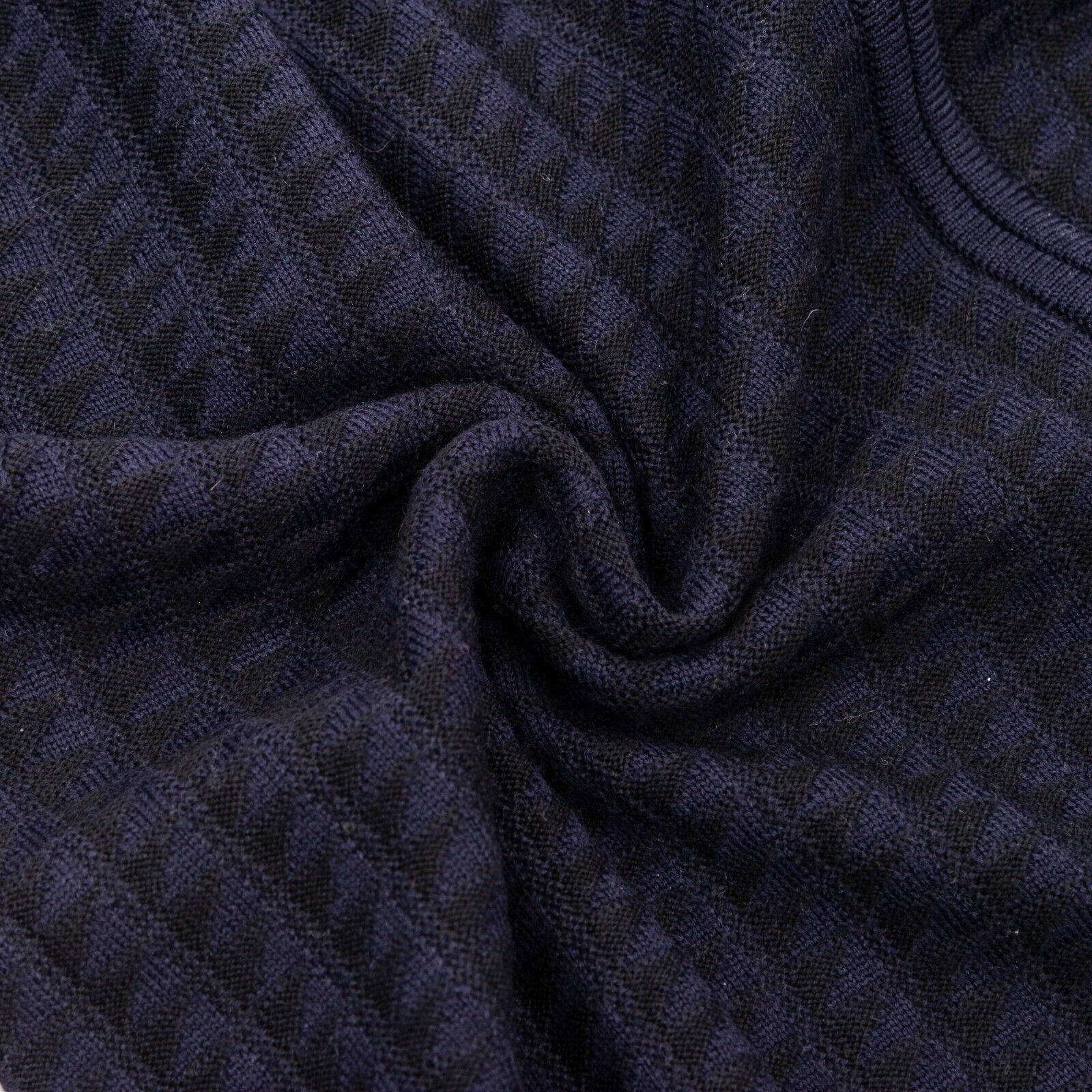 $1200 FEDELI CASHMERE Blue Cardigan Sweater Zip Jacquard Wool 140's 40 US 50 EU