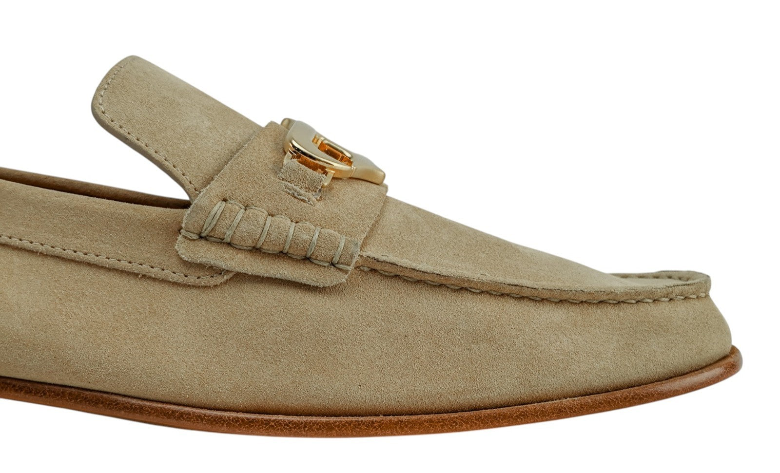 1200$ TESTONI "Bracciano" Unlined Loafer Suede Calf Wheat 10 UK / 11 US / 44 IT