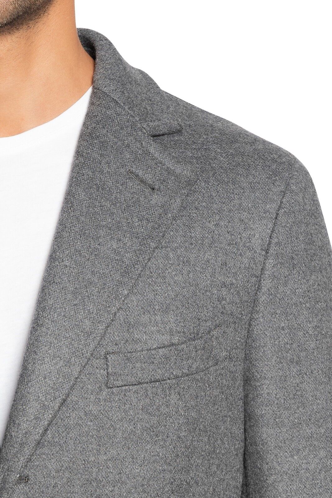 $1700 BOGLIOLI MILANO Single Breasted Dark Grey Long Coat Wool 40 US / 50 EU