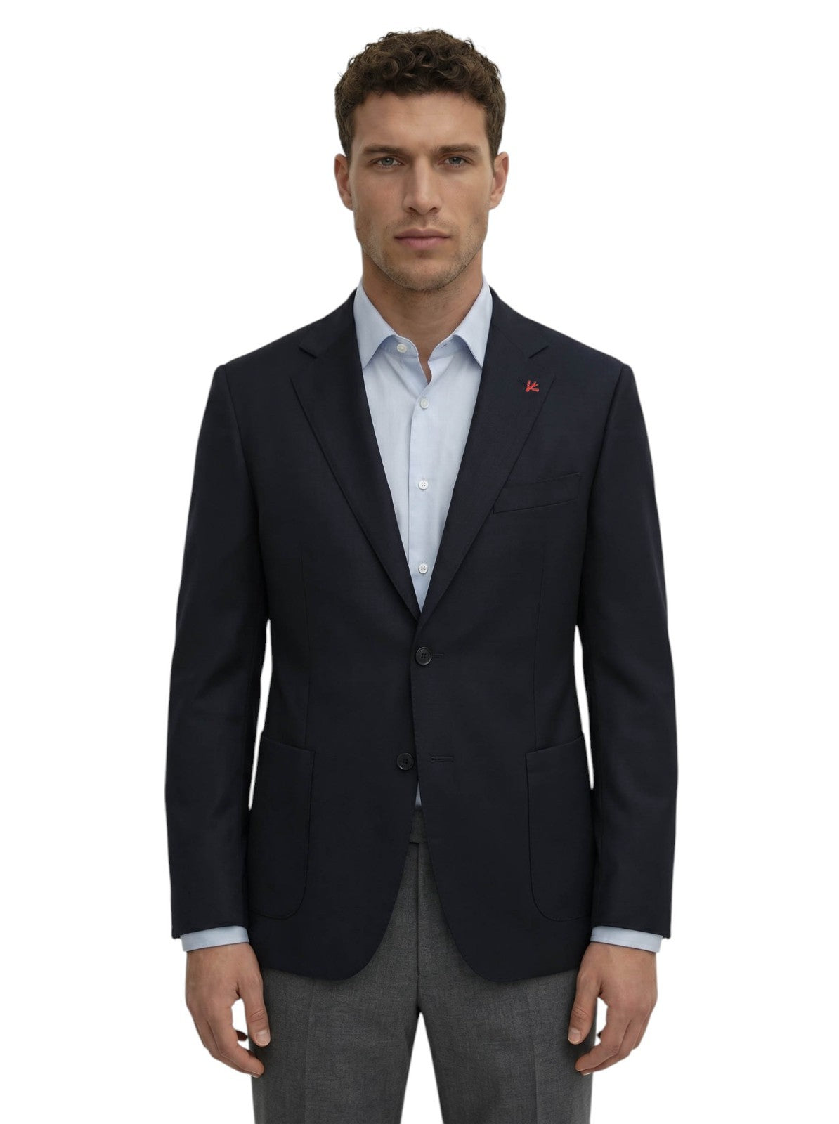 $5725 ISAIA "Capri" Blue Midnight Jacket Sport Coat Fine Wool 120's 48 US 58 EU
