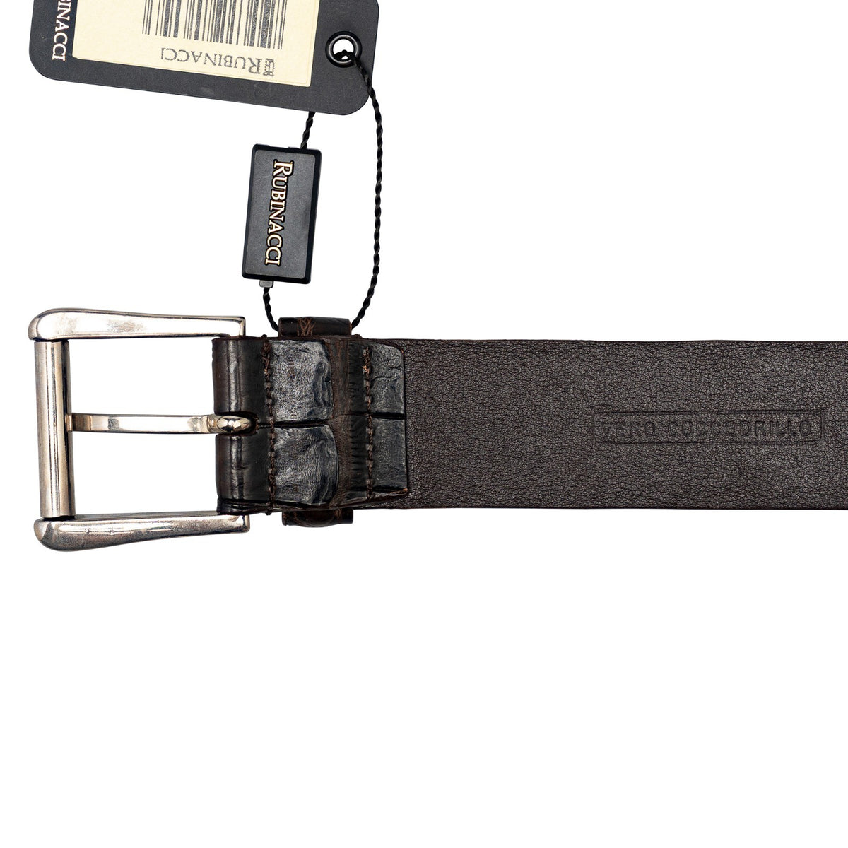 $1250 RUBINACCI NAPOLI Brown Handmade Belt 100% Real Alligator