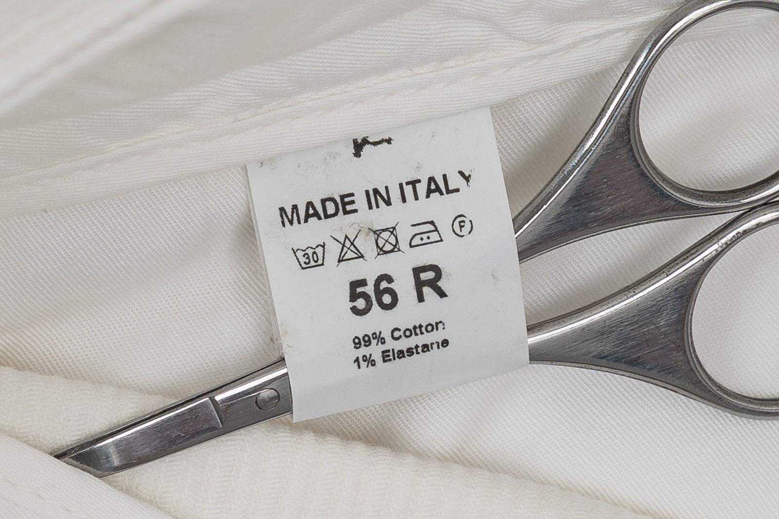 750$ ISAIA NAPOLI White Chino Trousers Pant Soft Corduroy Cotton 40 US / 56 EU