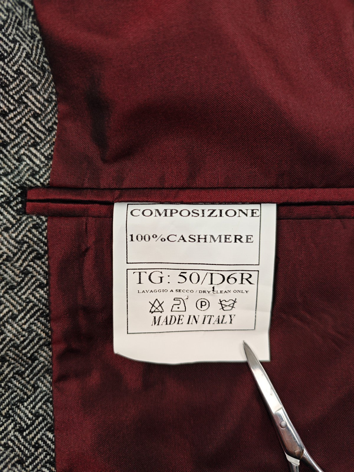 $2200 RUBINACCI NAPOLI Gray Jacket Blazer 100% Soft Cashmere Handmade in Napoli