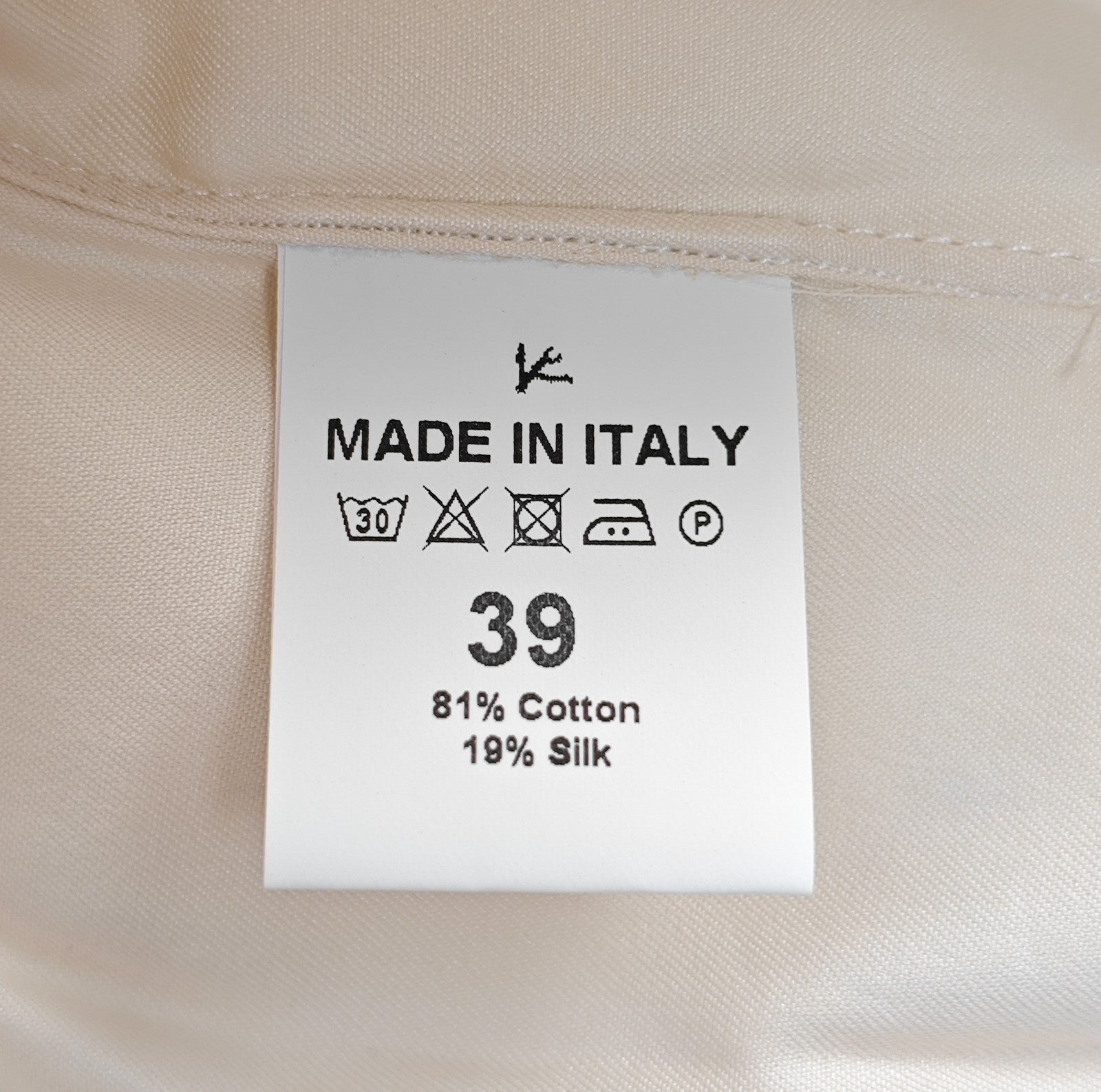 850$ ISAIA "Western" Cream Casual Shirt Pockets White Cotton - Silk 15.5 - 39