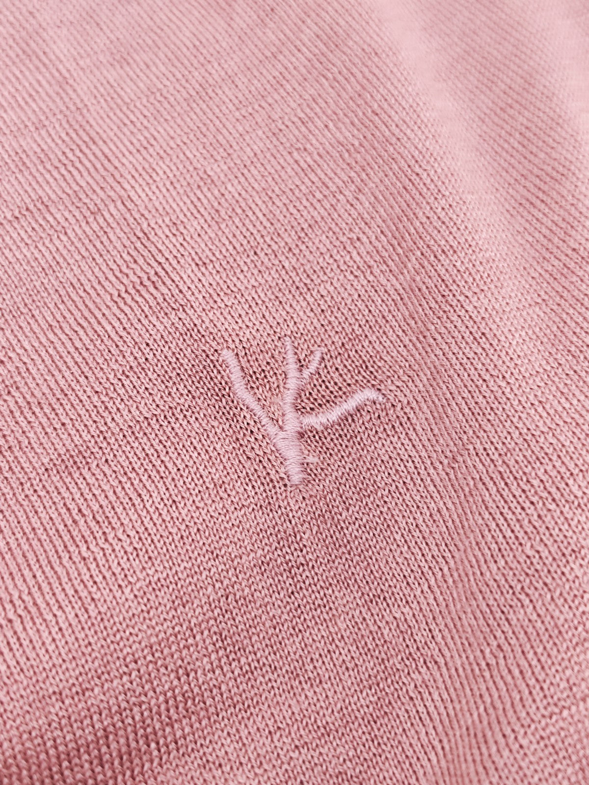1525$ ISAIA NAPOLI Pink T-Shirt Crewneck Sweater Wool Cashmere - Silk Size M