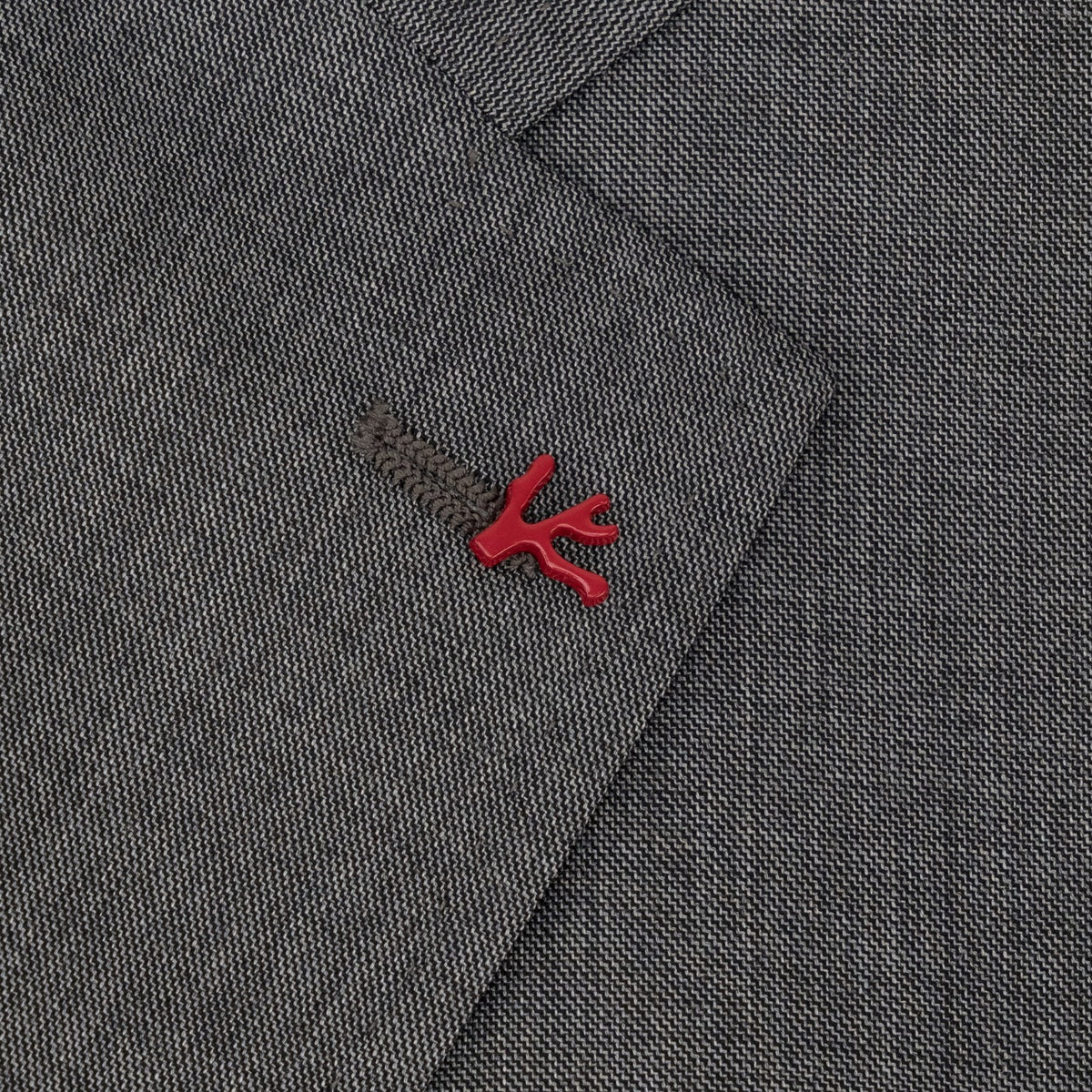 $6600 ISAIA NAPOLI "Capri" Gray Suit Fine Wool 4 Season 46 US / 56 EU 7R