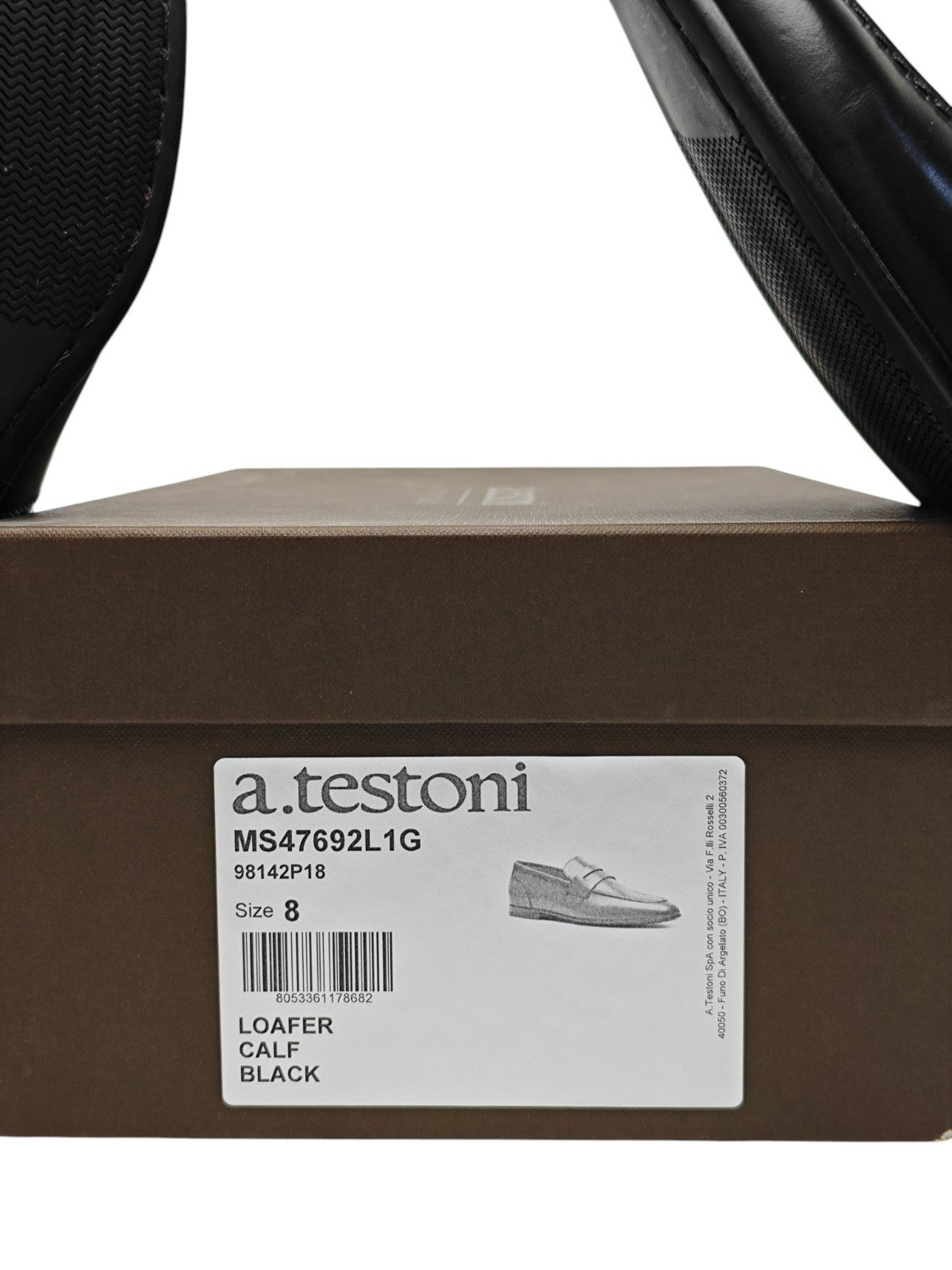 1250$ TESTONI Penny Loafer Shoes Top Calf Black 8 UK / 9 US / 42 IT