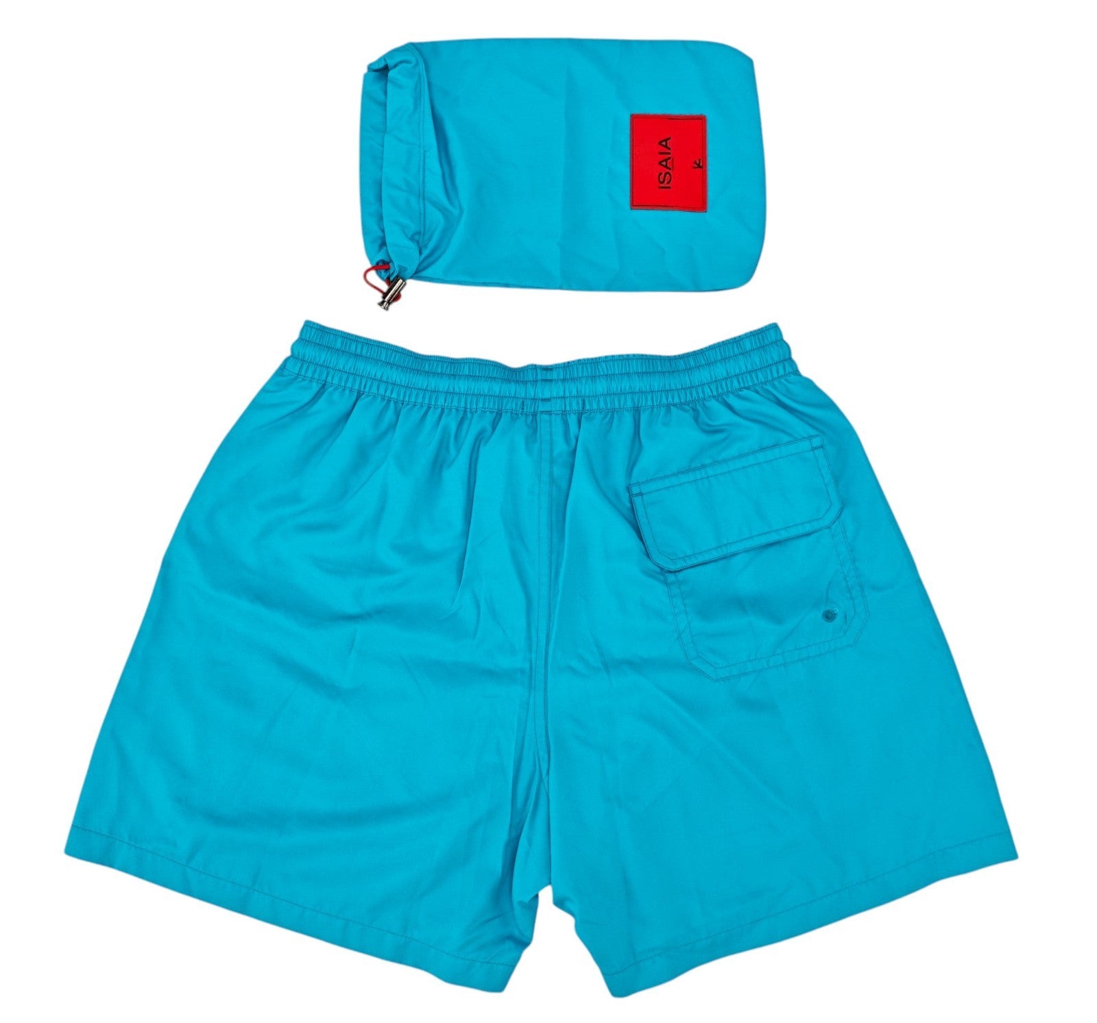 395$ ISAIA NAPOLI Sky Blue Swimsuit Swim Trunks whit Drawstring Waist Size M