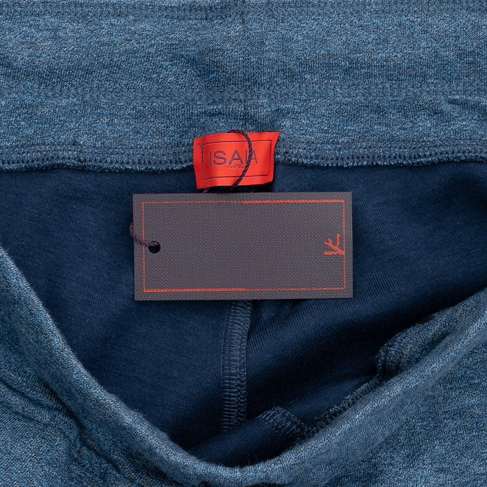 1250$ ISAIA NAPOLI Blue Drawstring Trackpant Jogging Pant Silk / Cashmere