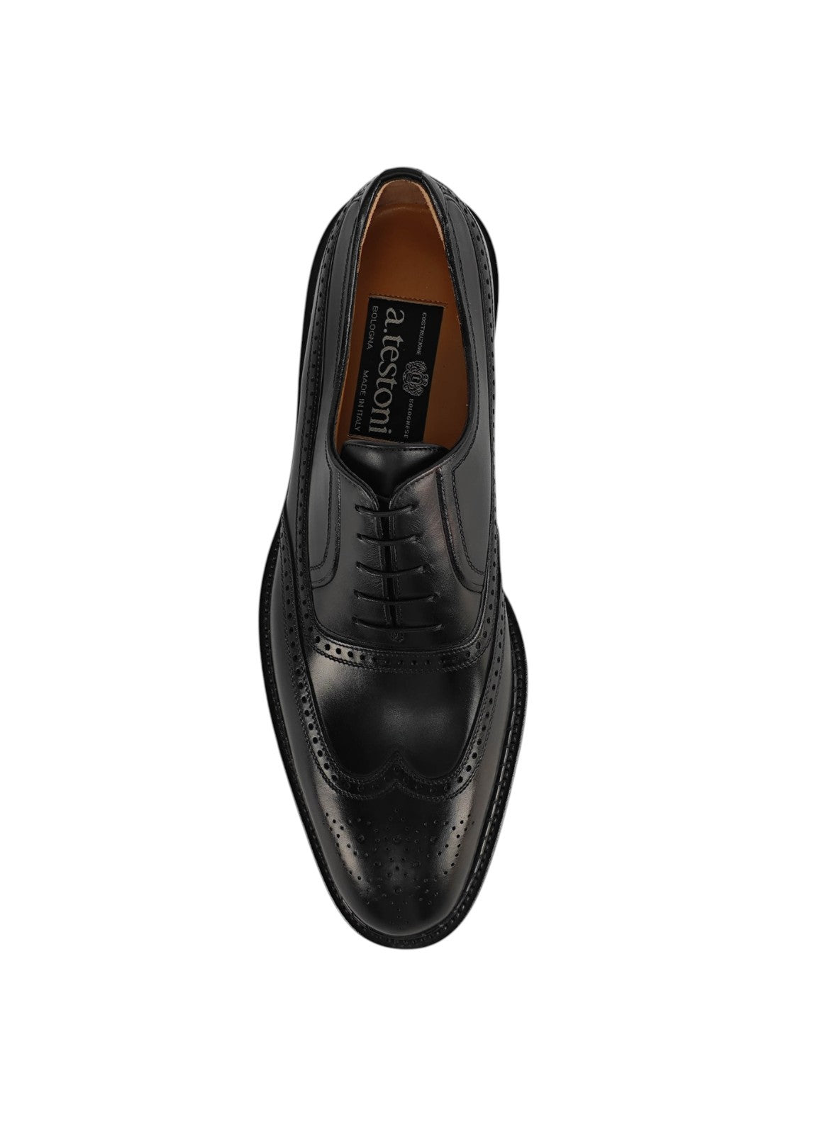 1500$ TESTONI 1929 Black Label Oxford Goodyear Shoes Black Calf 8 UK 9 US 42 IT