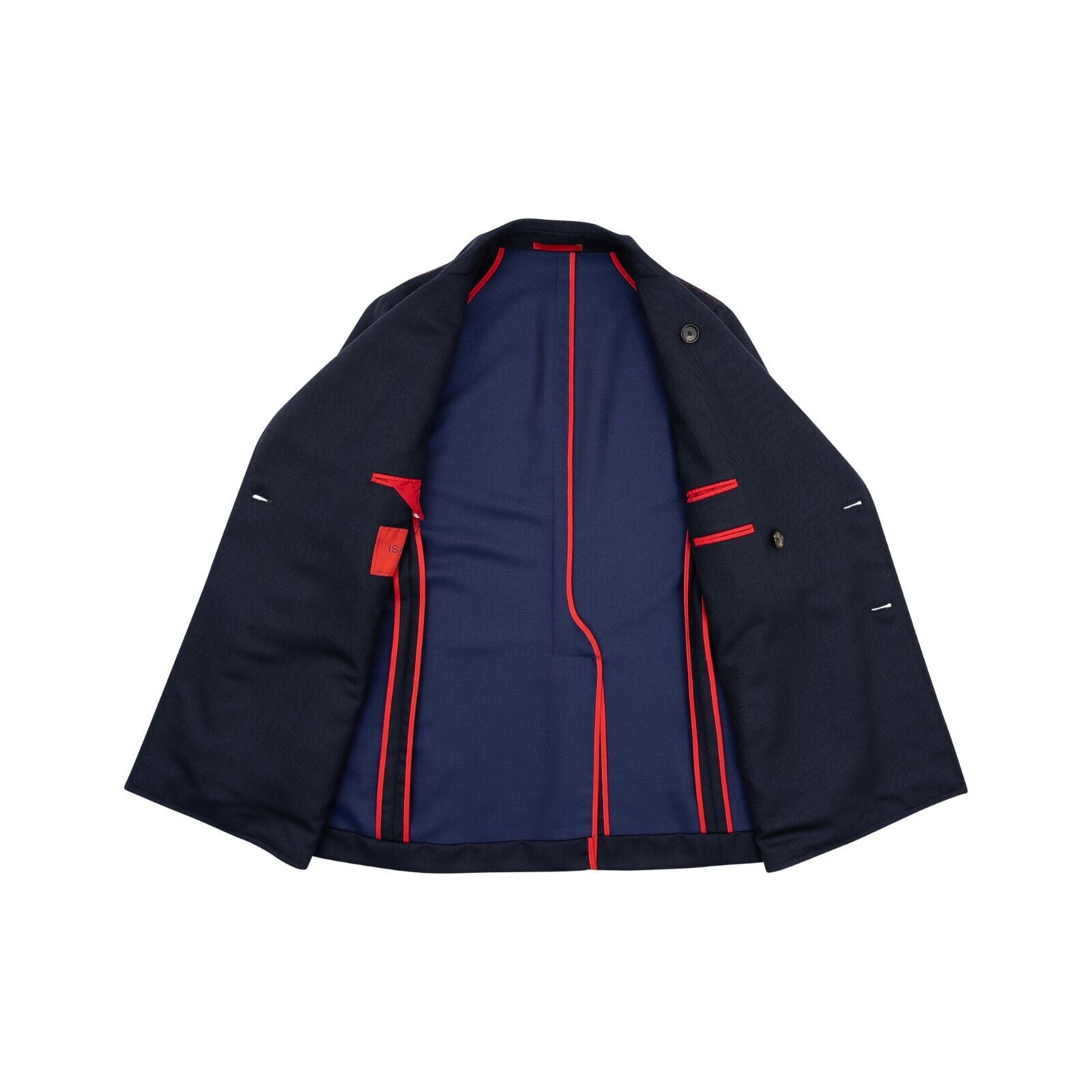 $6200 ISAIA NAPOLI Sartorial Peacoat Coat Blue Navy Cashmere Blend