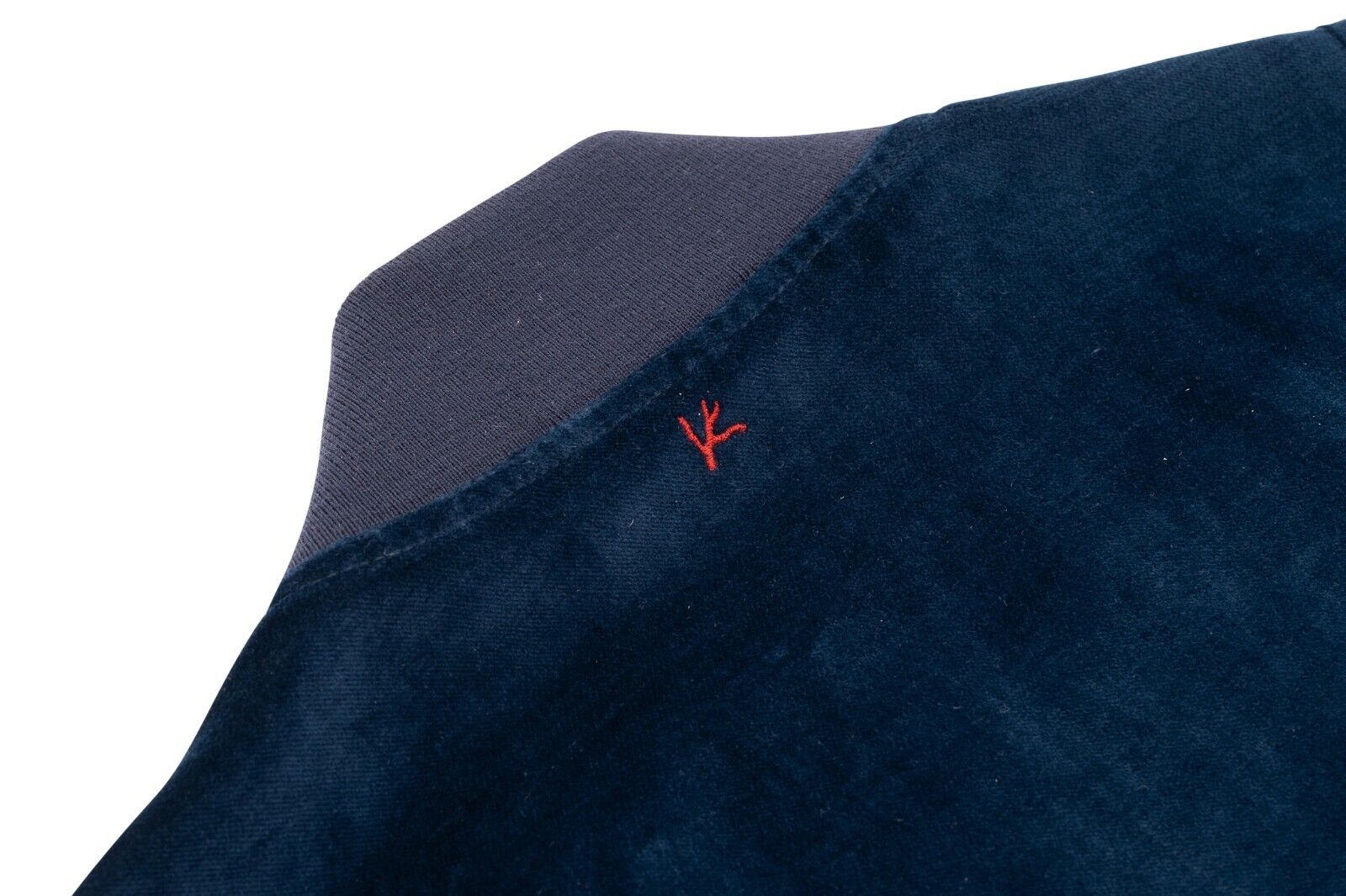 $3800 ISAIA NAPOLI Blue Bomber Jacket Velvet Cotton / Linen 40 US / 50 EU Slim