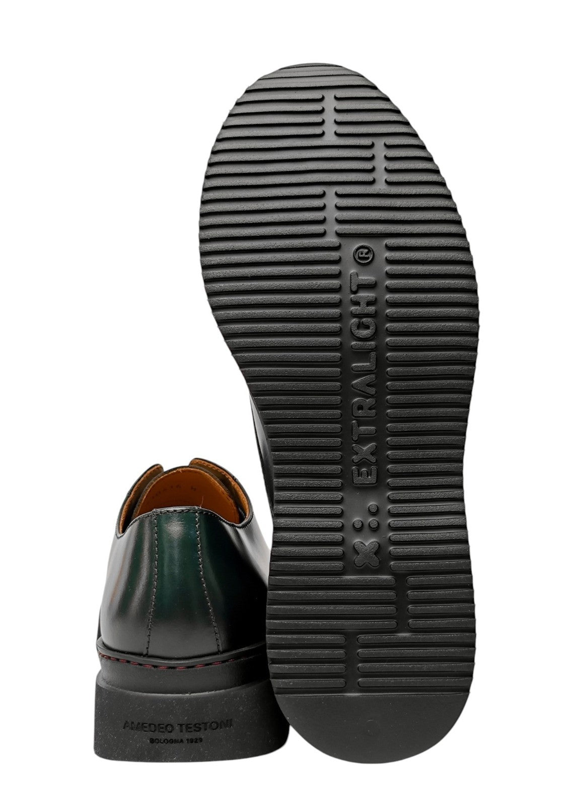 950$ TESTONI Derby Shoes Plain Calf Forest Green 8 UK 9 US 42 IT