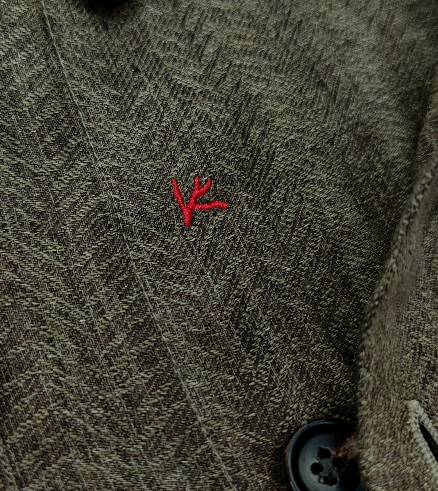 $1150 ISAIA Green Hand-Sewn Overshirt Jacket 100% Linen Herringbone Size M