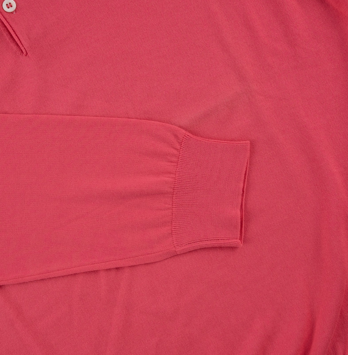 350$ DRUMOHR Polo Sweater Coral Pink Knit 100% Cotton 38 US / 48 US