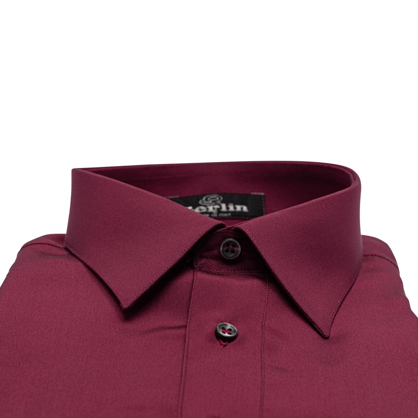 1400$ ITALIAN LUXURY GERLIN Shirt Red Wine 100% Crèpe Silk 1R ZILLI