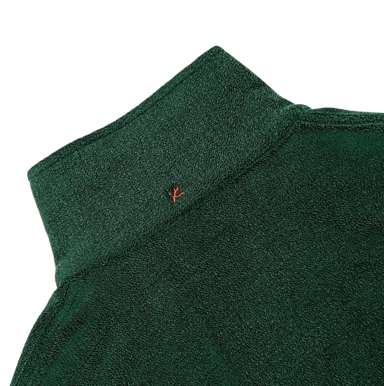 $1750 ISAIA NAPOLI Forest Green Zip Track Jacket Terry Cotton - Silk Size M