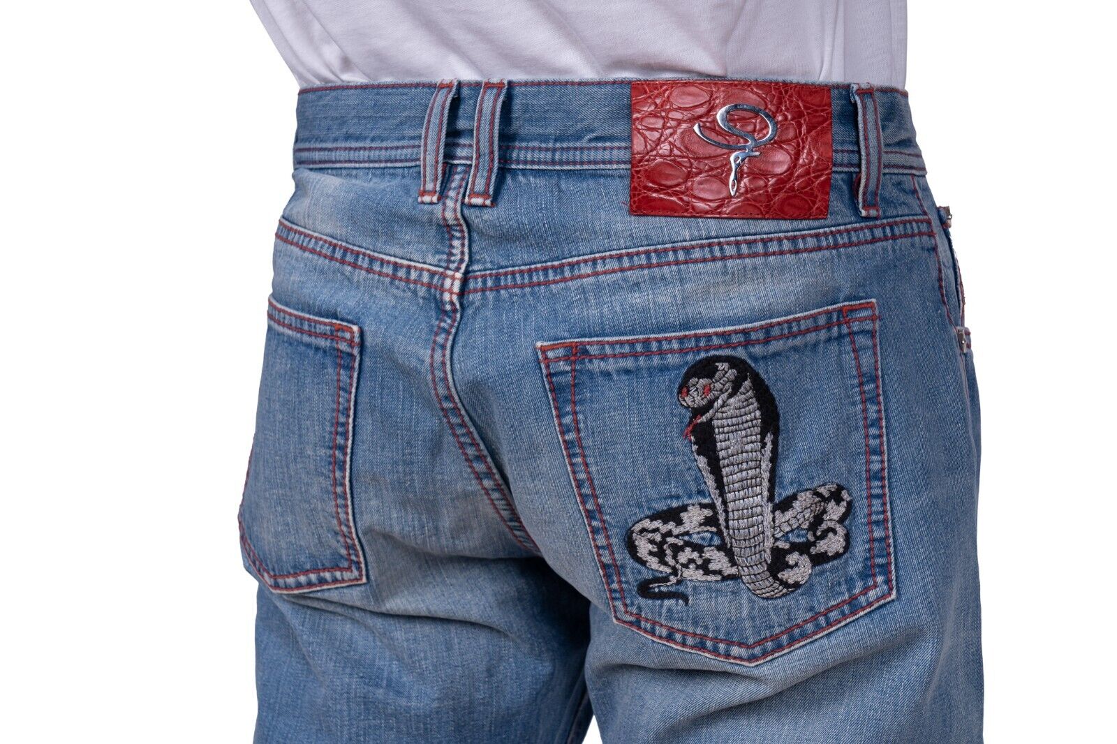 1500$ GERLIN Jeans Pant Cotton + Crocodile Tag 34 US / 50 EU BIJAN
