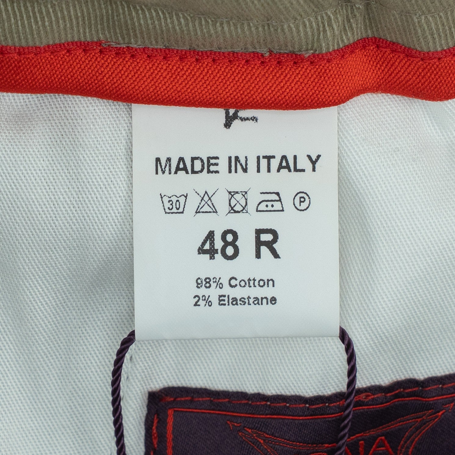 1050$ ISAIA NAPOLI Olive Green Cargo Drawstring Pant Comfort Cotton 32 US 48 EU