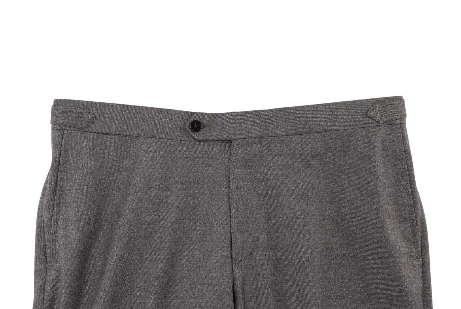 1550$ ISAIA Tapered Dress Pant Wool Aquaspider 160's Gray 34 US / 50 EU R
