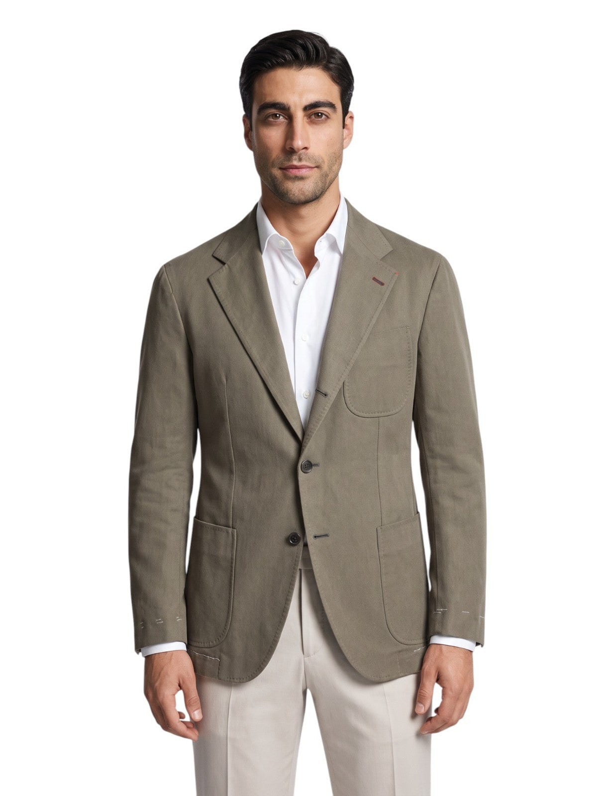 Sartoria DALCUORE NAPOLI Total Hand-Sewn Mud Jacket Sport Coat Cotton - Cashmere