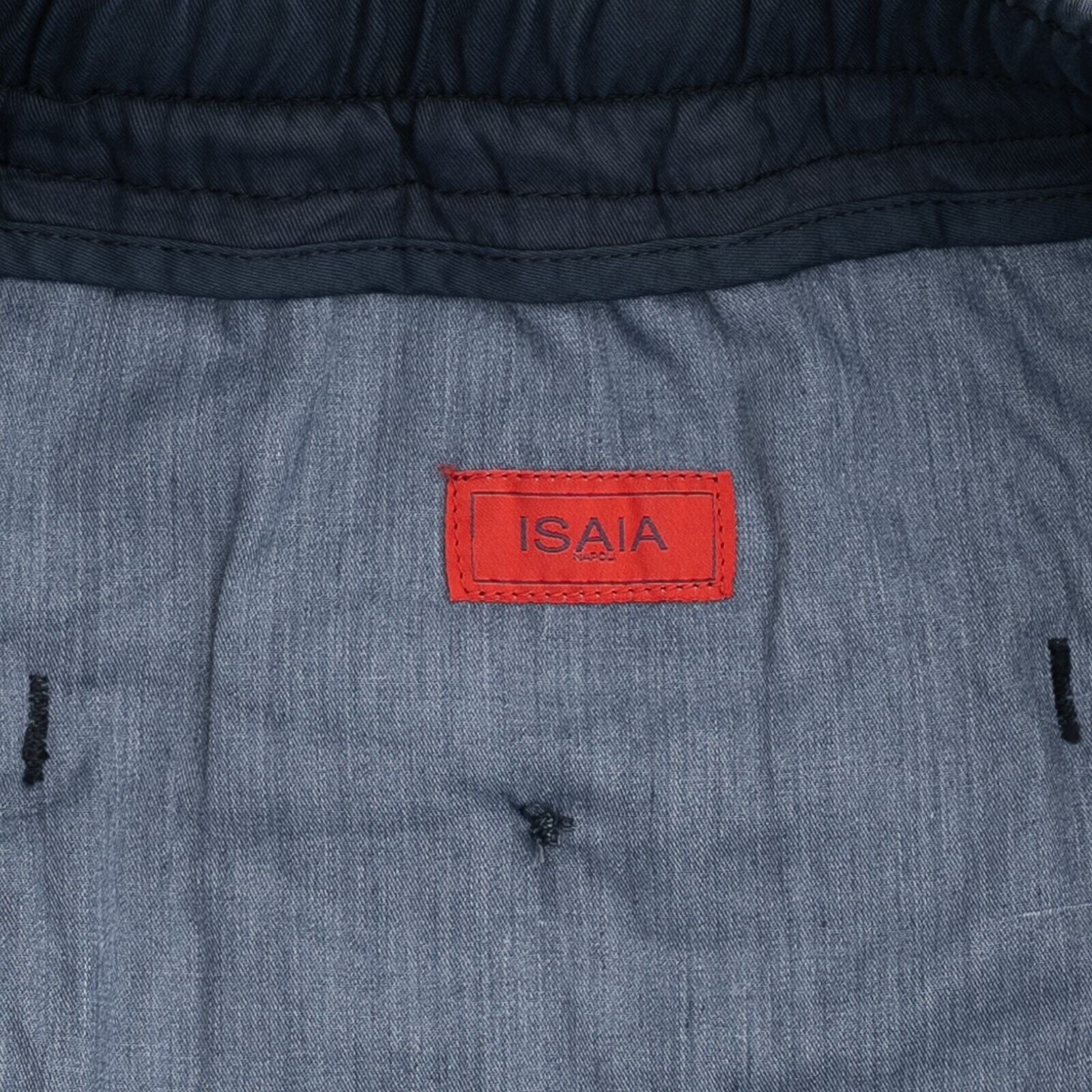 650$ ISAIA NAPOLI Blue Drawstring Sport Short Pant Cotton Blend