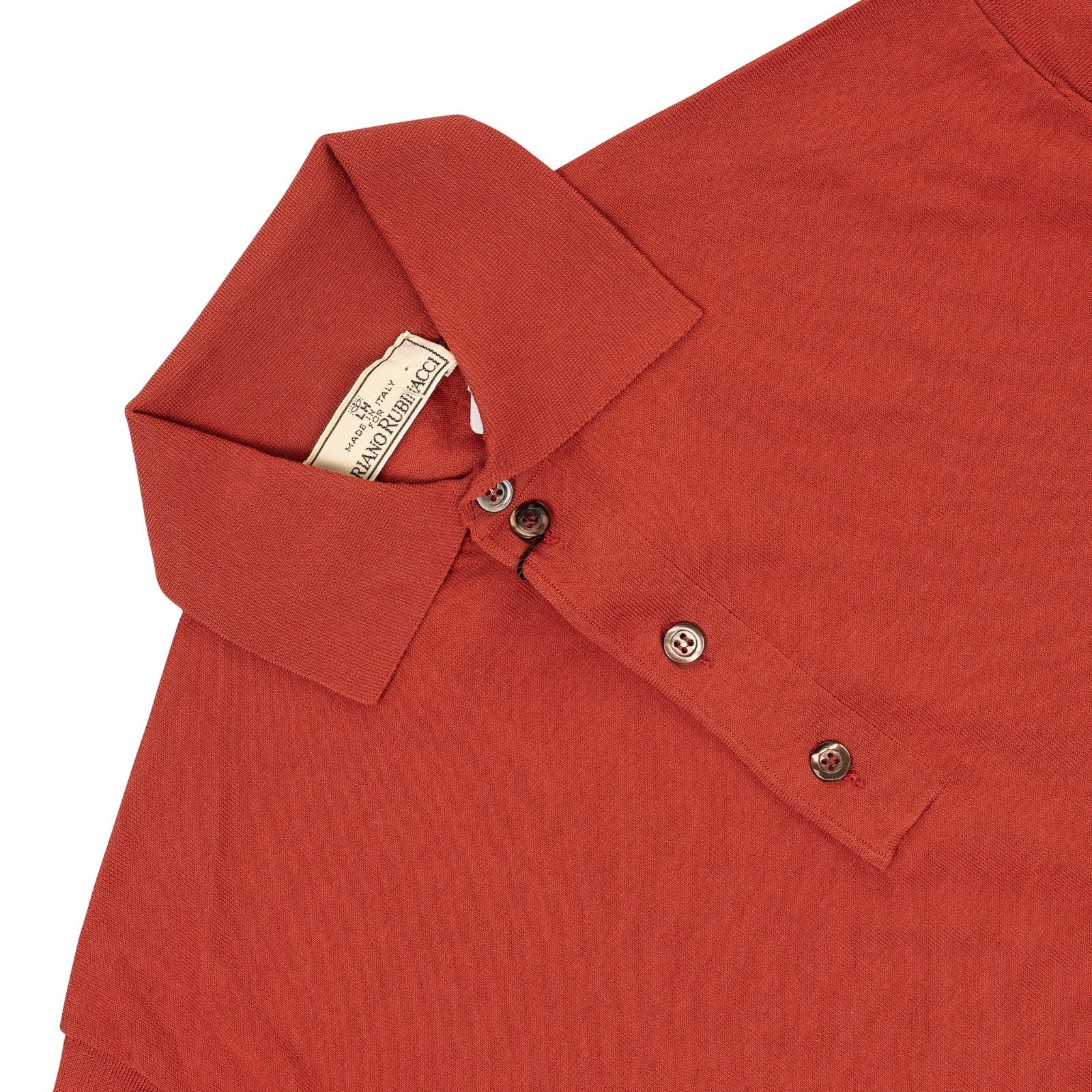 350$ RUBINACCI NAPOLI Rust Polo Sweater Cotton 38 US / 48 EU