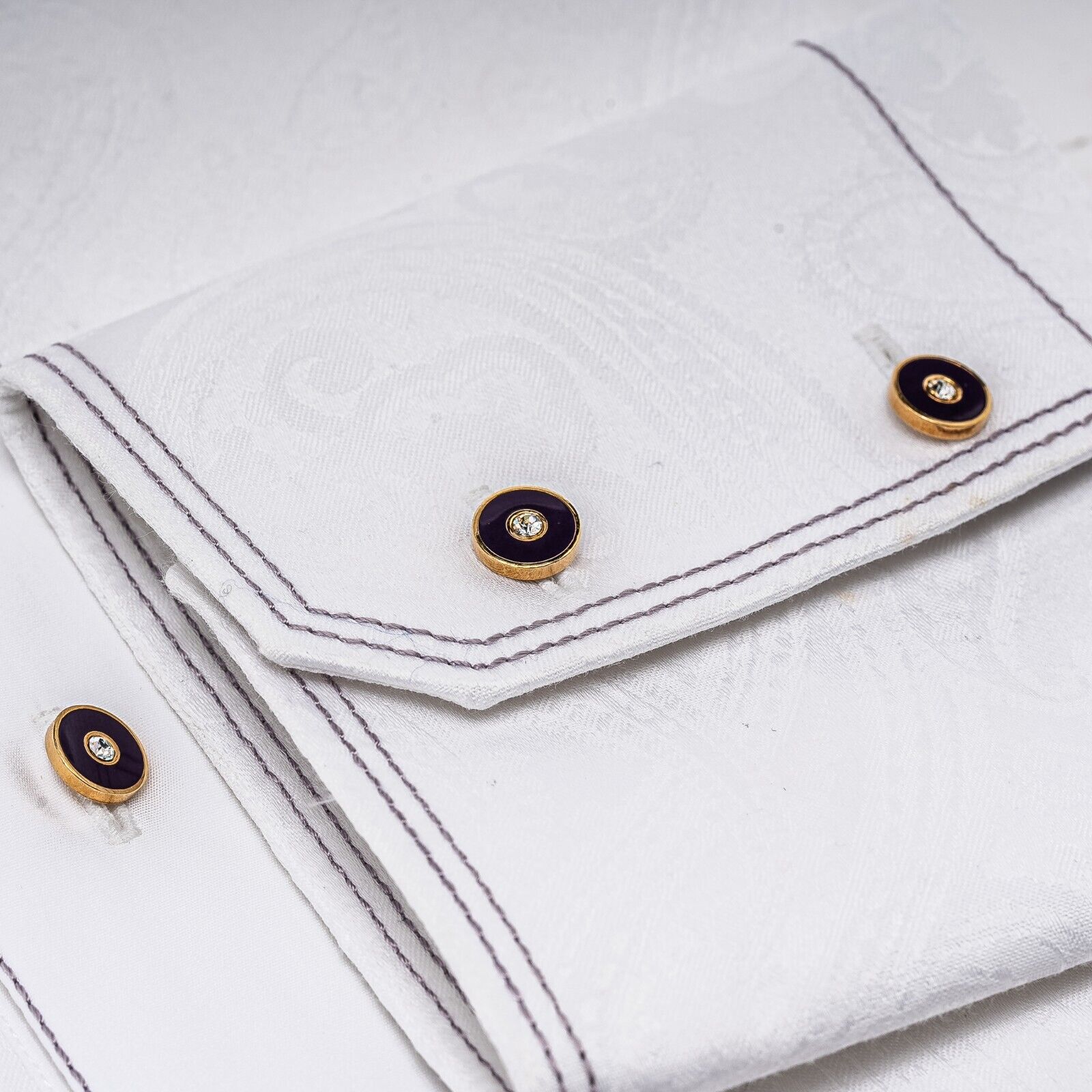 890$ LUXURY GERLIN Shirt White ALUMO Paisley Cotton 16 - 41  7H BIJAN