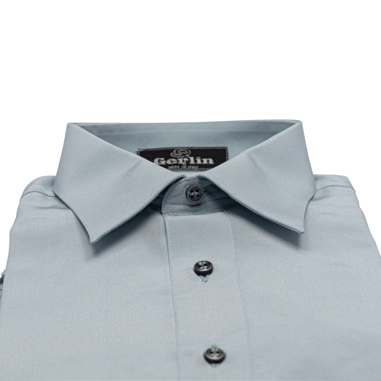 1400$ ITALIAN LUXURY GERLIN Shirt Blue Off 100% Silk Crèpe 3F ZILLI