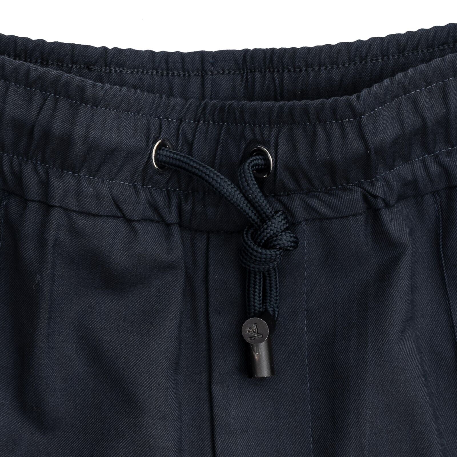 1100$ ISAIA NAPOLI Blue Drawstring Trousers Pant Wool / Cotton 32 US / 48 EU