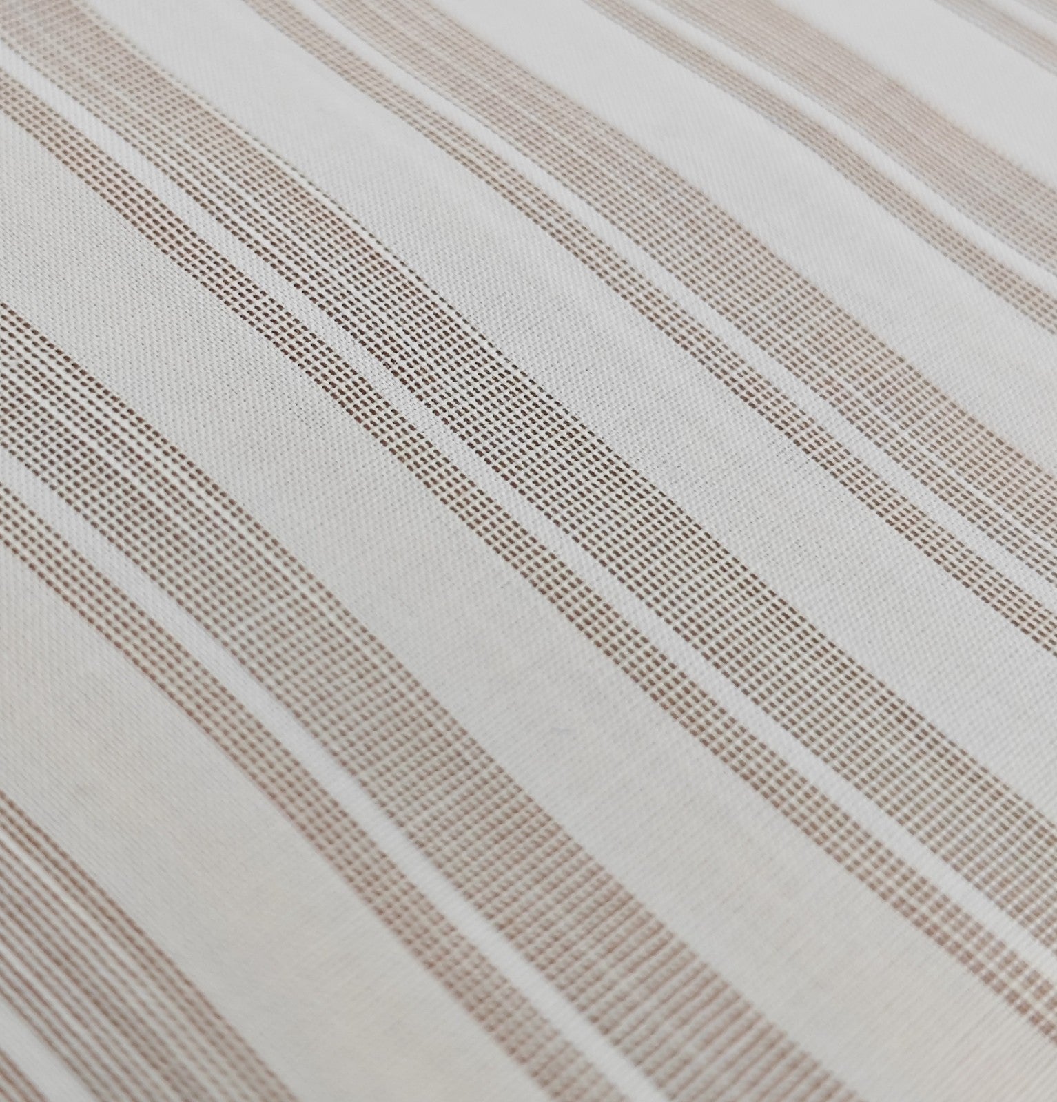 730$ ISAIA NAPOLI "Mix" Dress Shirt White - Beige Striped Fine Cotton 16 - 41
