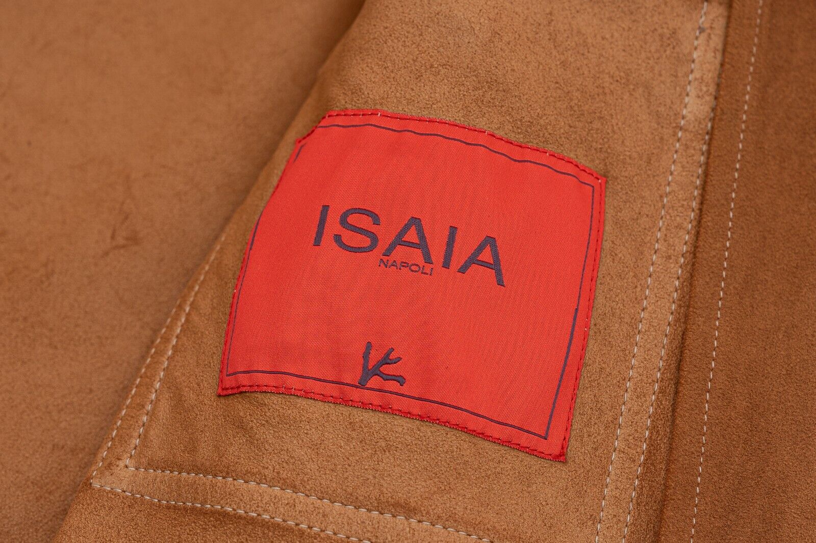 $3950 ISAIA NAPOLI Brown Zip Jacket Aged Effect Lambskin Leather 36 US / 46 EU