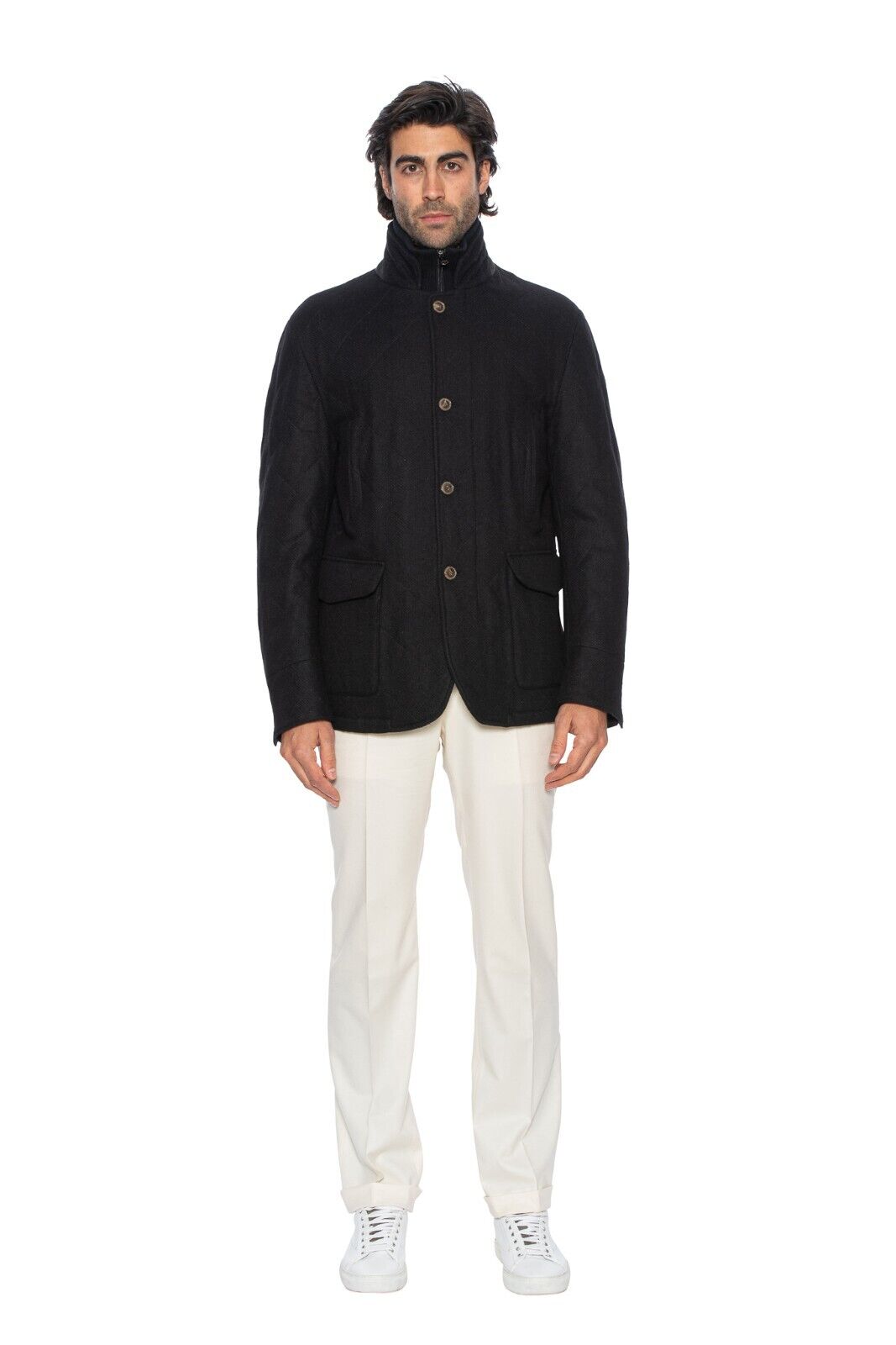 $6000 HETTABRETZ Coat Jacket With Bib Camel Hair / Lambskin / Wool 40 US / 50 EU